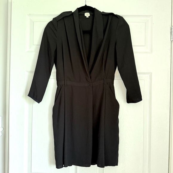 Aritzia Wilfred black Franca wrap dress - size 0 (XS) - Picture 5 of 7